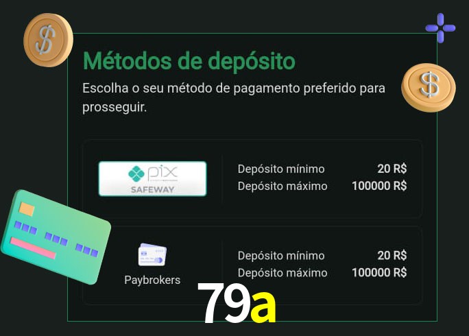O cassino 79a oferece uma grande variedade de métodos de pagamento